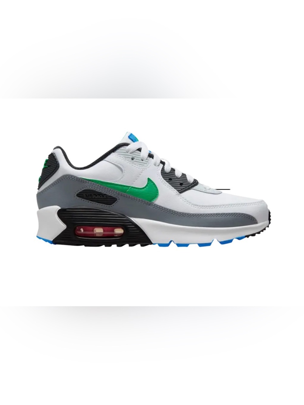 NWOB New Nike Air Max 90 Leather GS 'White Stadium Green'